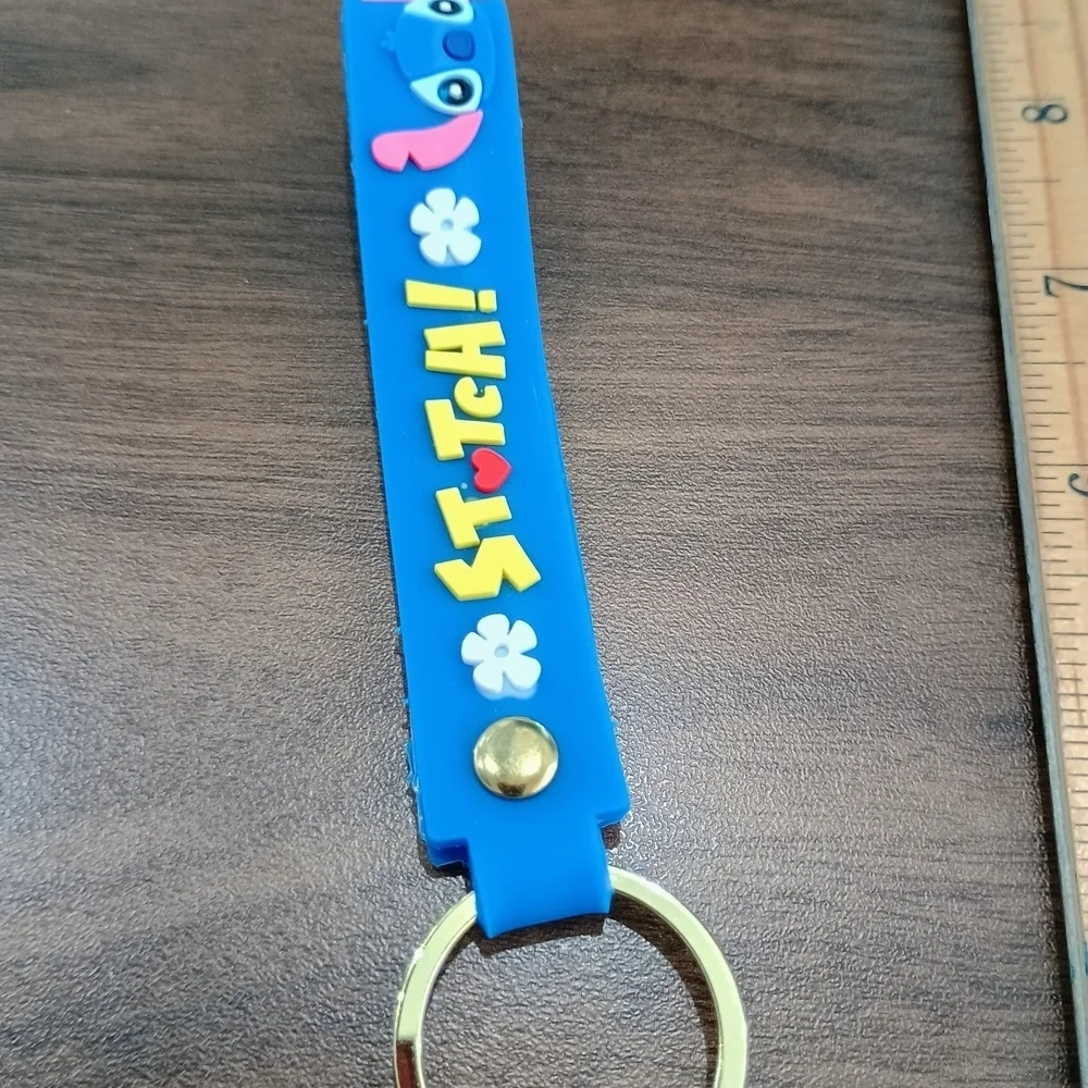 Stitch Keychain with Blue Lanyard
